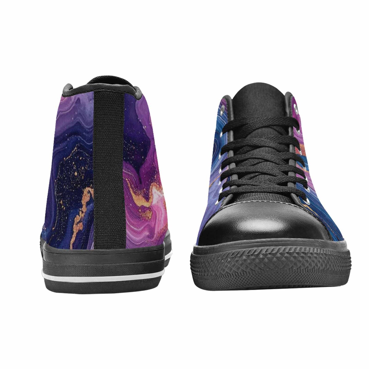 WOMEN'S Marble Galaxy High Top Canvas Aesthetic Custom Sneakers