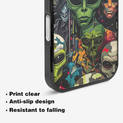 iPhone 16 Plus Case — Aliens Camo Aliens Pattern Hundreds Of, Unique Phone Case Design