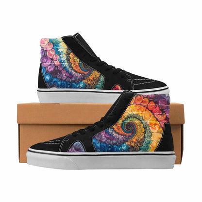 MEN'S Tie Dye High Top Canvas Custom Design Aesthetic Customized Sneakers