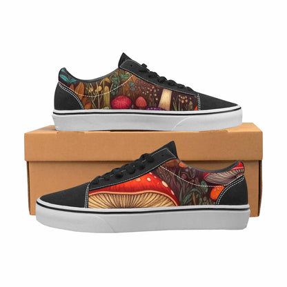 WOMEN'S Mushroom Canvas Lace-Up Aesthetic Custom Sneakers