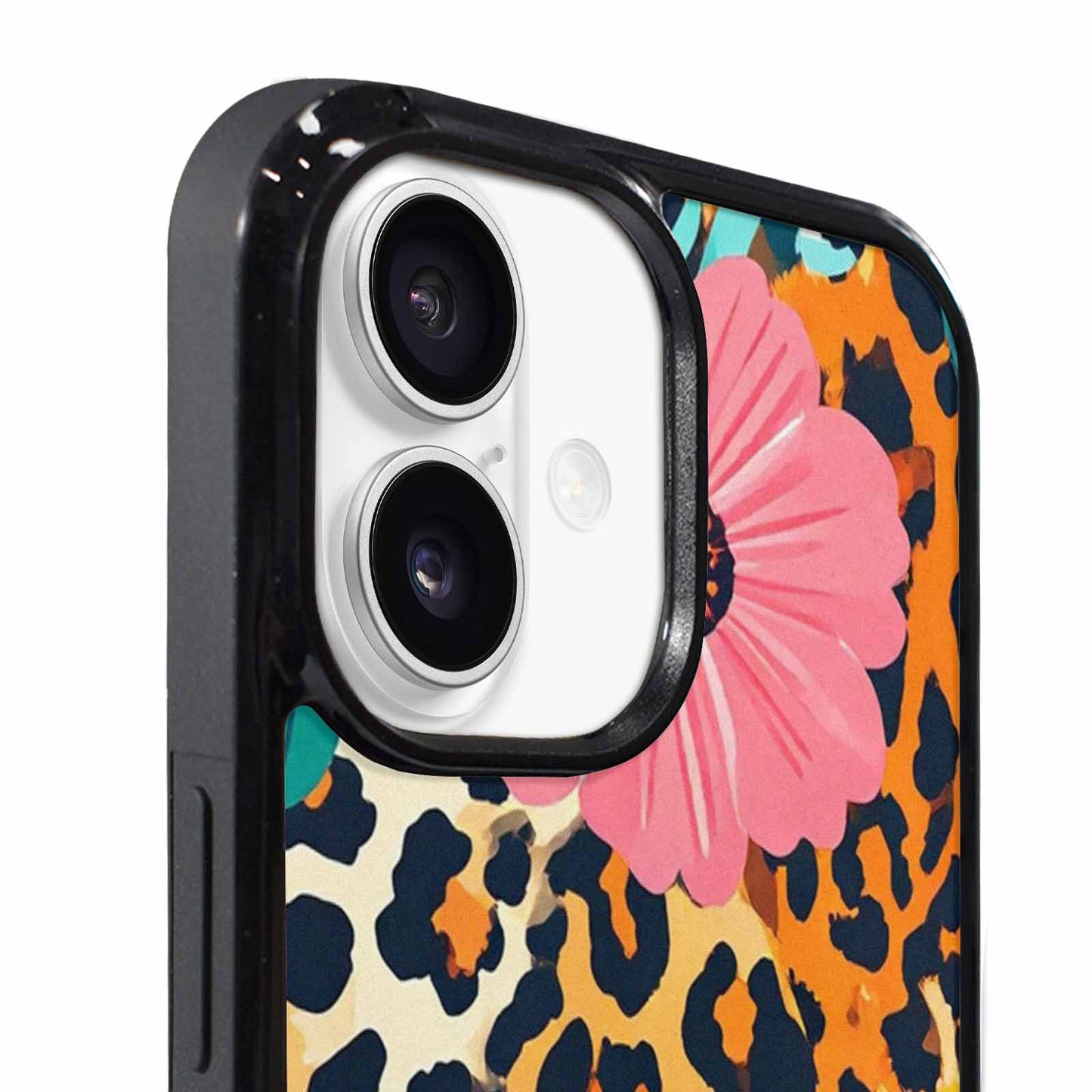 iPhone 17 Case — Leopard Print Floral Seamless Animal Print, Custom Made Phone Cover
