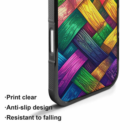 iPhone 17 Case — Polysexual Flag Color Theme Original Art, Unique Phone Case Design