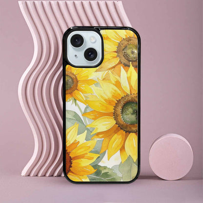 iPhone 15 Case — Sunflowers Watercolor, Original Design Phone Case