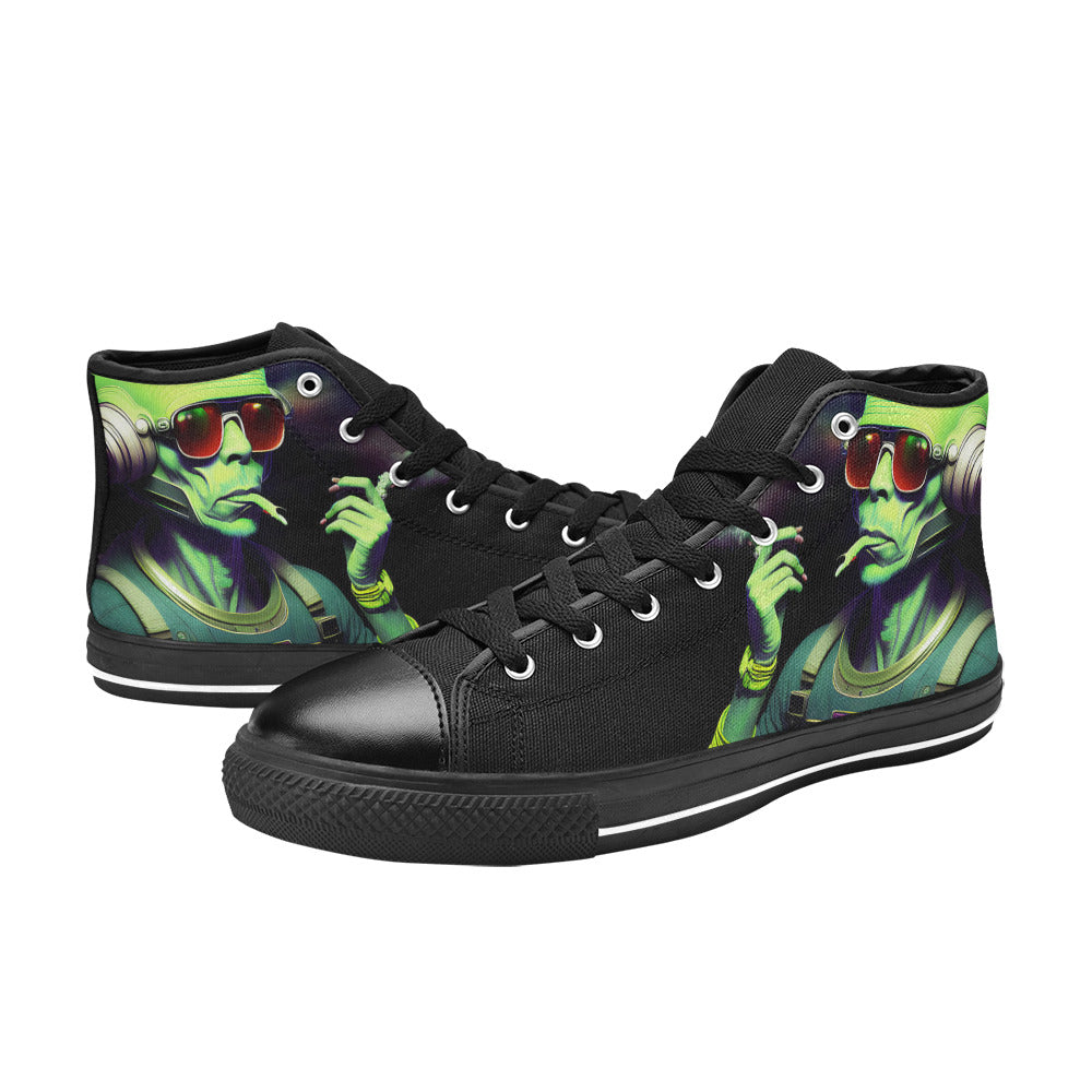 MEN'S Cc Hipster Alien Space High Top Canvas Grunge Sneakers