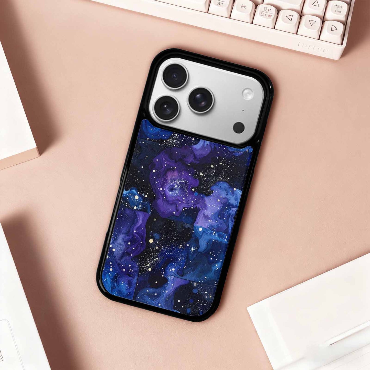 iPhone 17 Pro Case — Galaxy Art Deep Space Black Galaxy, Customized Protective Case