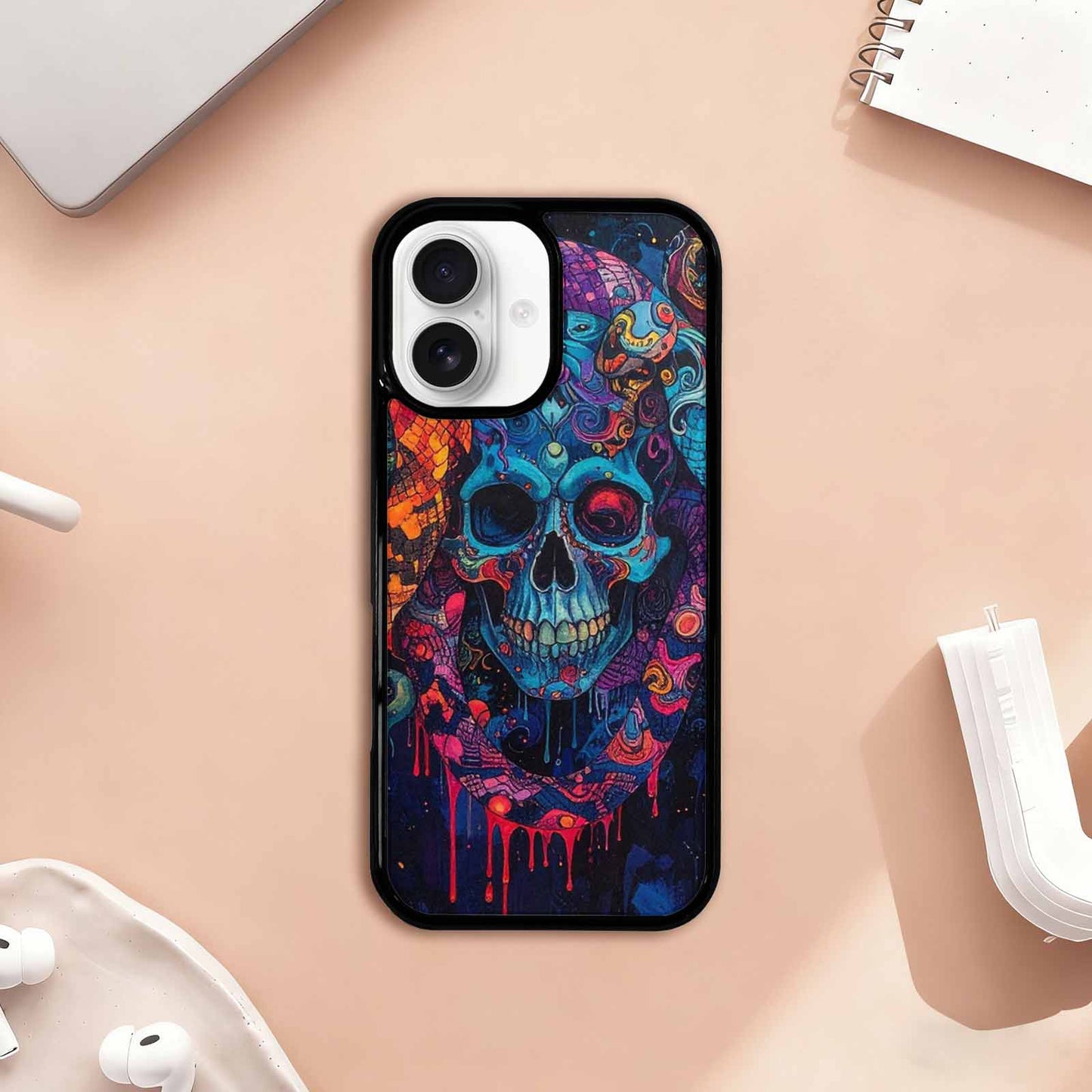 iPhone 17 Case — Snakes And Skulls Collage Custom Gothic, Customized Protective Case