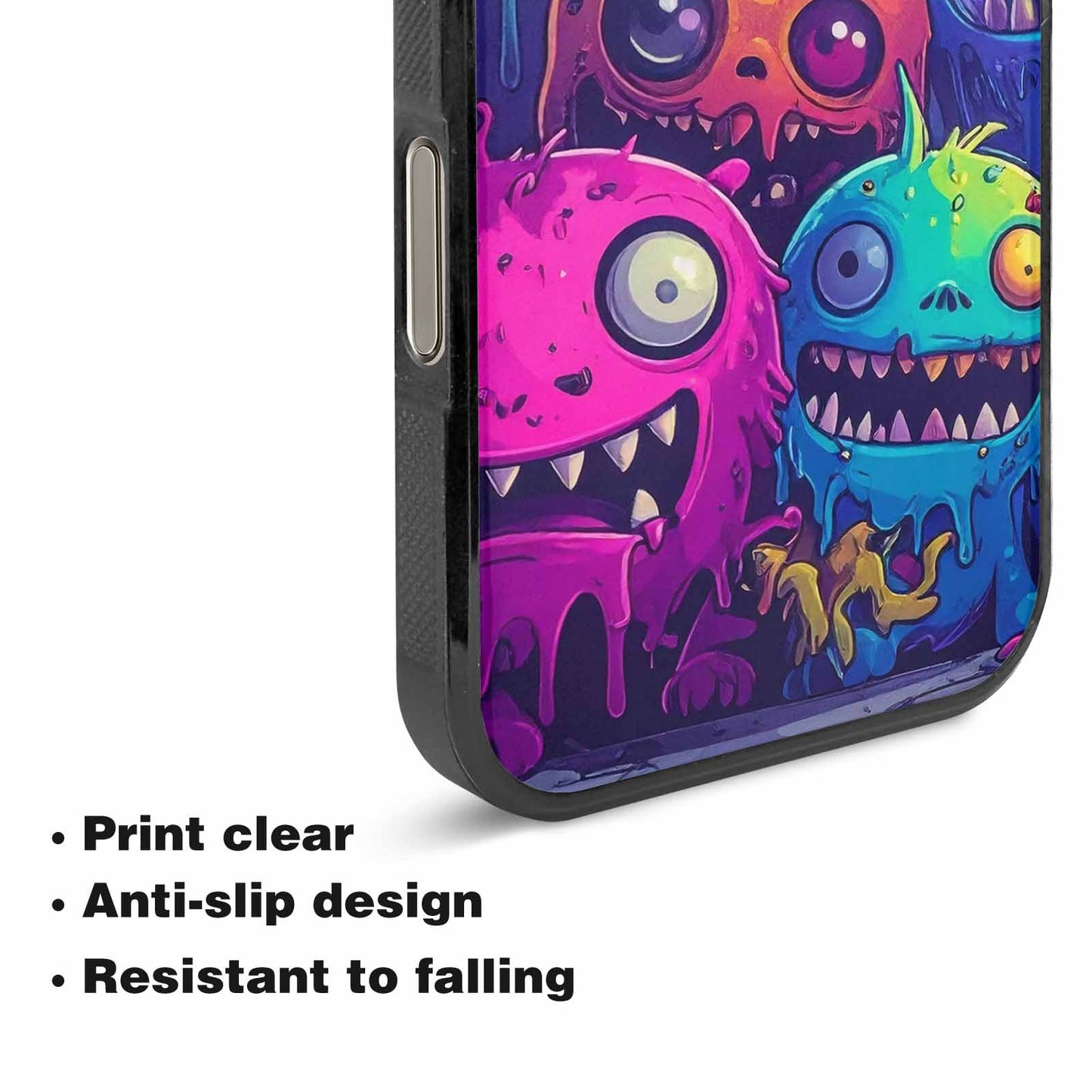 iPhone 16 Pro Case — Overlapping Endlessly No Empty Space Monsters, Custom Phone Case