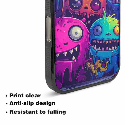 iPhone 16 Pro Case — Overlapping Endlessly No Empty Space Monsters, Custom Phone Case