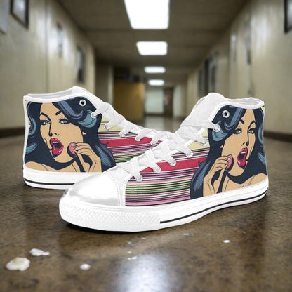 Chinese Dragon Purple Teal Unique WOMEN Bold Art - Freaky Shoes | Custom Art Sneakers