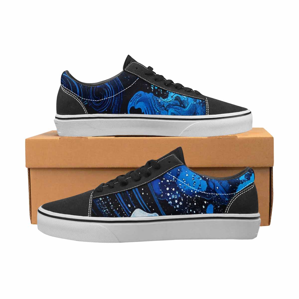 WOMEN'S Nautical Wave Lace-Up Canvas Grunge Shoes