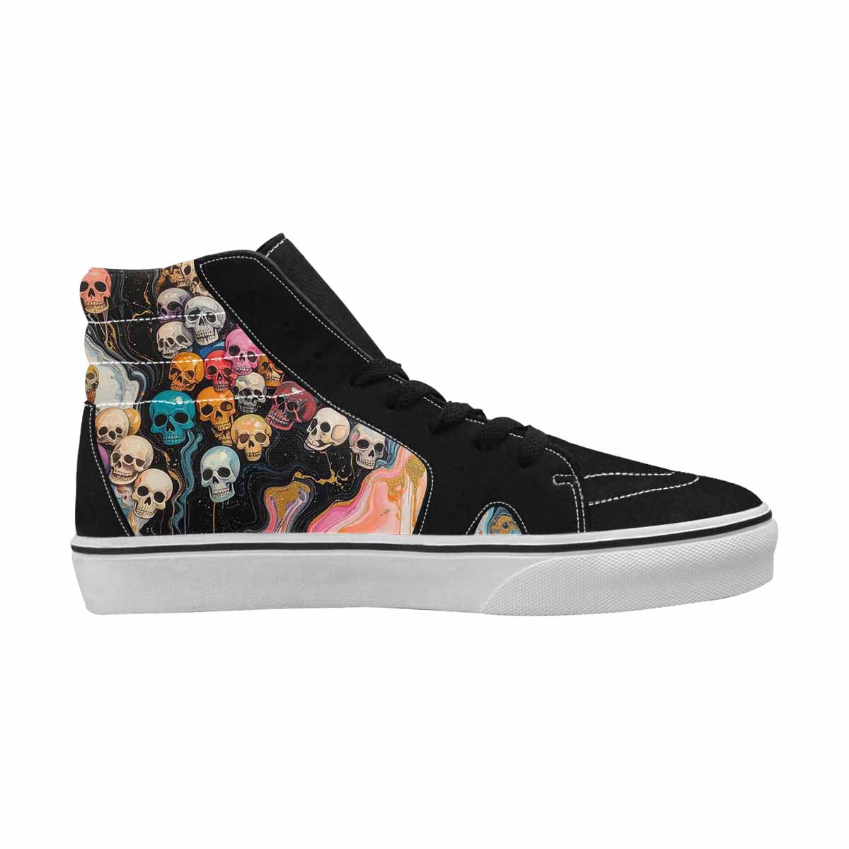 MEN'S Skulls  Marble Skulls High Top Canvas Surreal Shoes