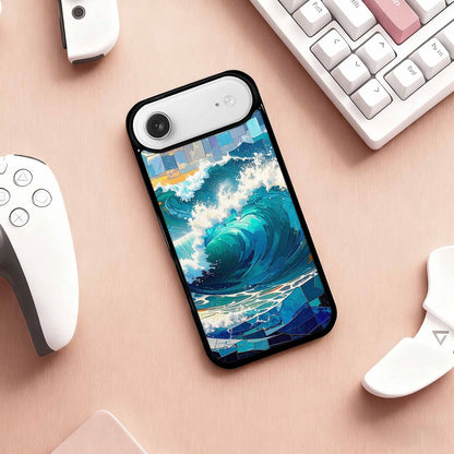 iPhone 17 Air Case — Wave Crest Splash Wave Crest Watercolor, Customized Protective Case