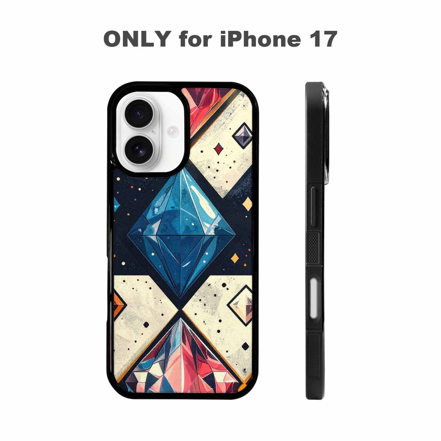 iPhone 17 Case — Vintage Summer Diamond Retro Vintage, Custom Print Case Cover