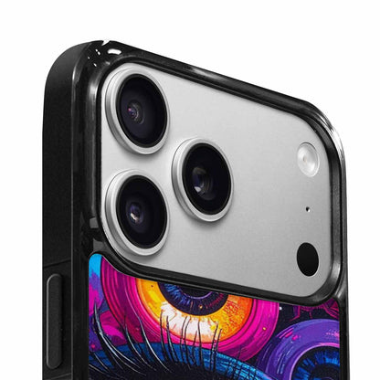 iPhone 17 Pro Case — Seamless Tileable Pattern Of Overlapping Cartoon, Custom Printed Phone Case