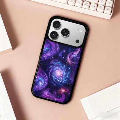 iPhone 17 Pro Case — Galaxy Snake Print Galaxy Space, Custom Art Phone Cover