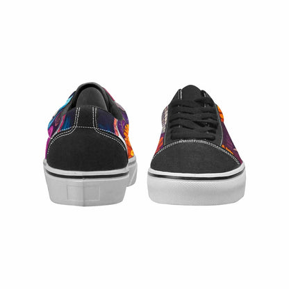 WOMEN'S Sugar Skulls Melting Sugar Lace-Up Canvas Vivid Custom Sneakers