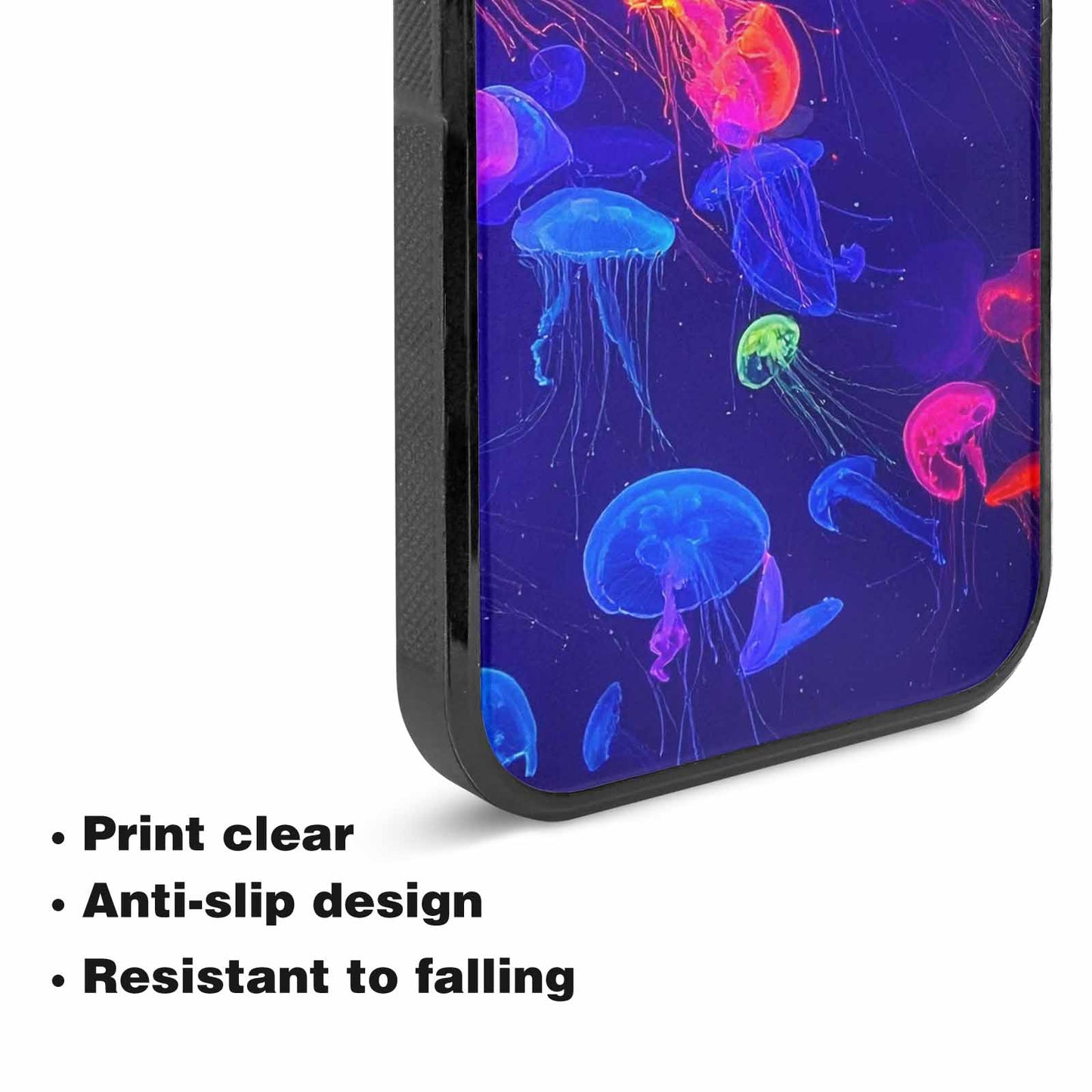 iPhone 15 Case — Jellyfish Glow Jellyfish Glow Pattern Hundreds, Custom Print Case Cover