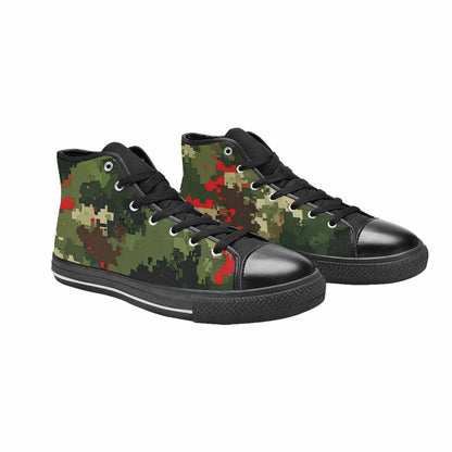 MEN'S Military Camouflage Blotch High Top Canvas Vivid Sneakers