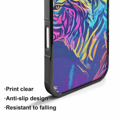 iPhone 17 Case — Neon Zebra Print Animal Print, Custom Phone Case
