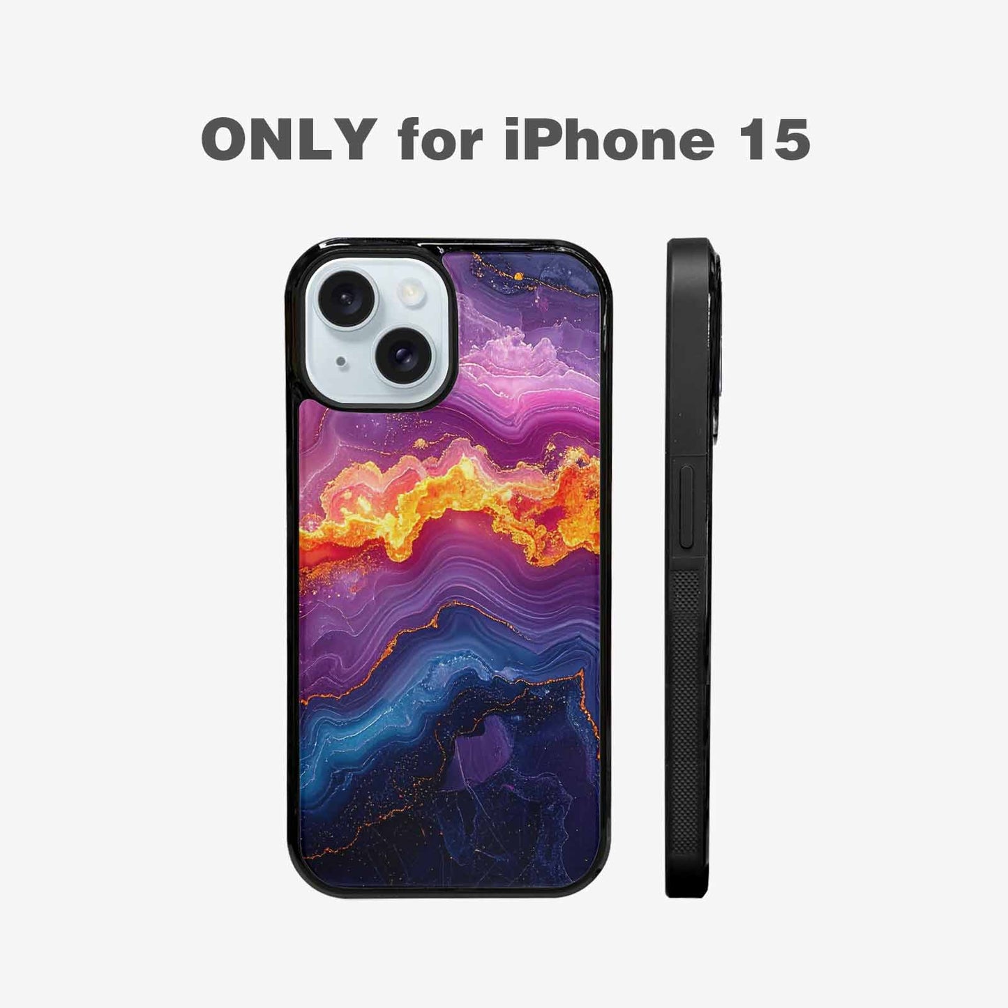 iPhone 15 Case — Psychedelic Marble Tessellation, Custom Art Phone Cover