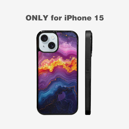 iPhone 15 Case — Psychedelic Marble Tessellation, Custom Art Phone Cover