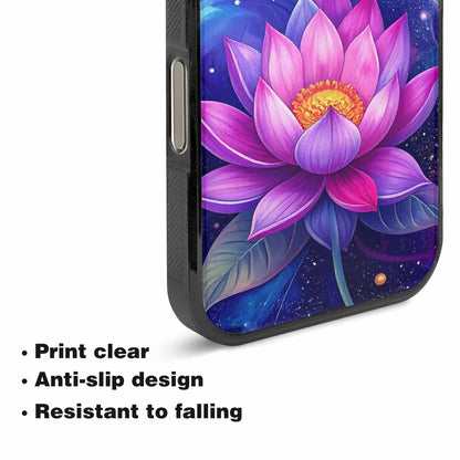iPhone 16 Pro Max Case — Lotus Galaxy Art Seamless Pattern Vibrant, Customized Protective Case