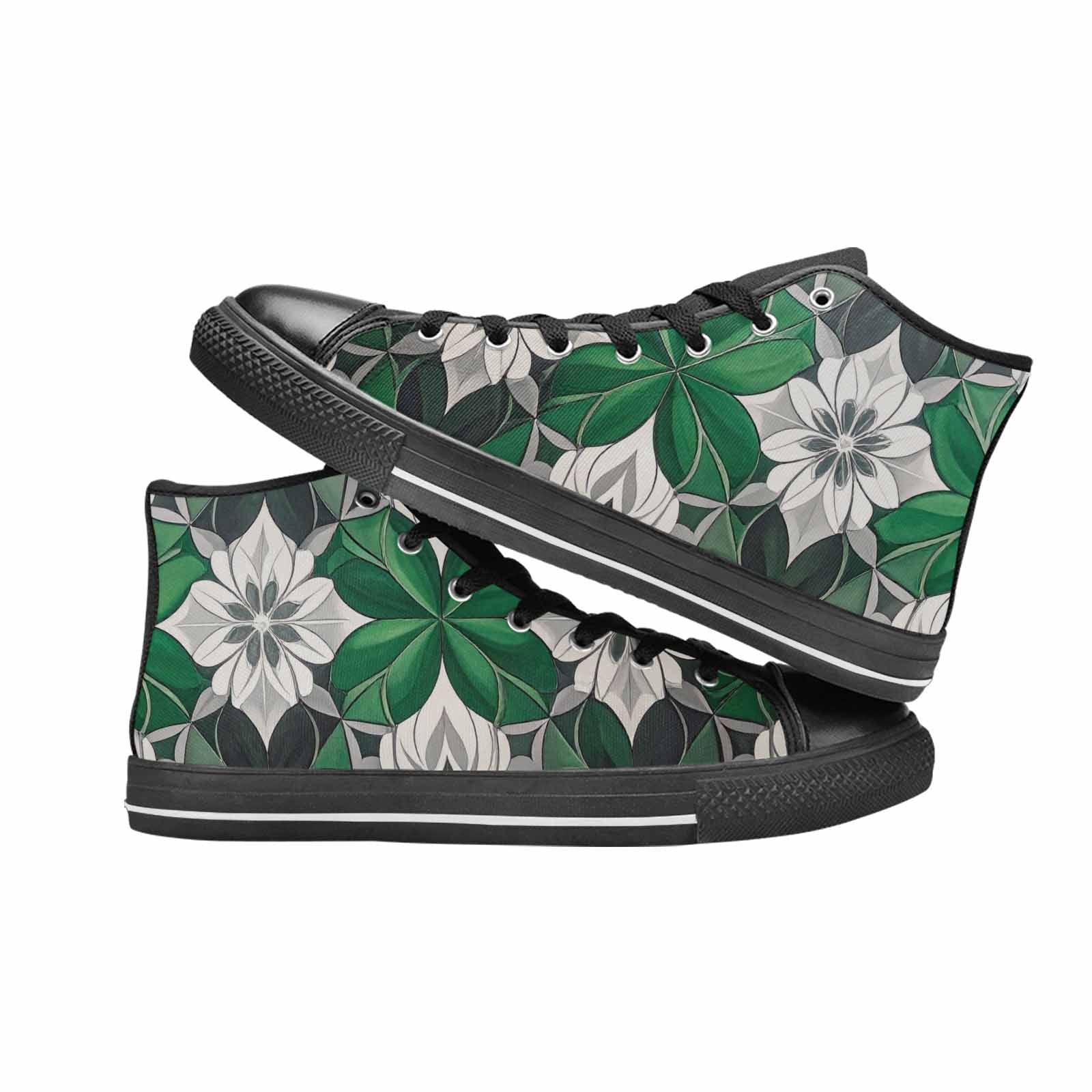 MEN'S Aromantic Flag Color High Top Canvas Surreal Shoes