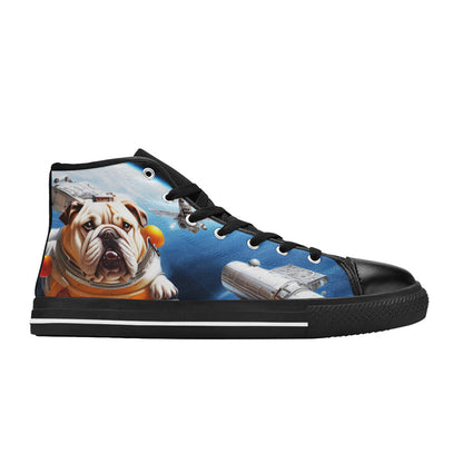 MEN'S Space Dog Men’S High Top Canvas Dark Academia Sneakers