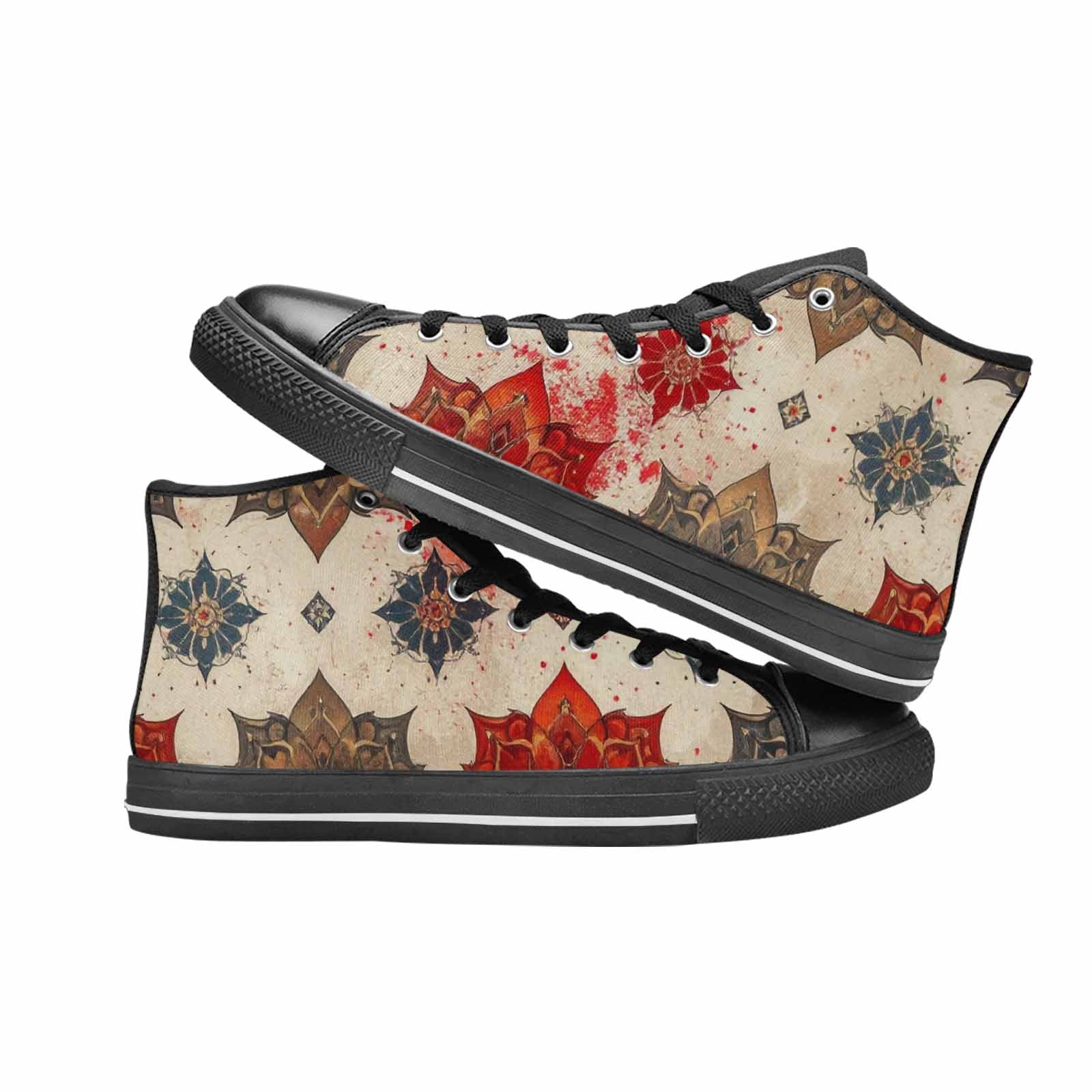 MEN'S Mandala High Top Canvas Dark Academia Custom Sneakers