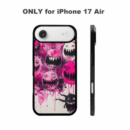 iPhone 17 Air Case — Black Pink Ink Monsters General Cartoon, Custom Made Phone Cover