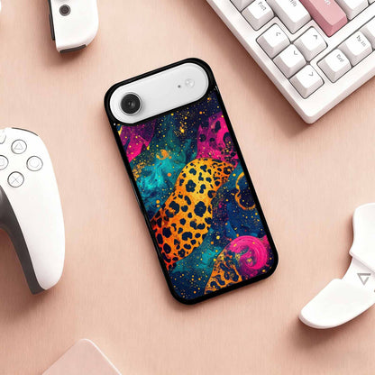 iPhone 17 Air Case — Leopard Print Galaxy Animal Print, Unique Phone Case Design