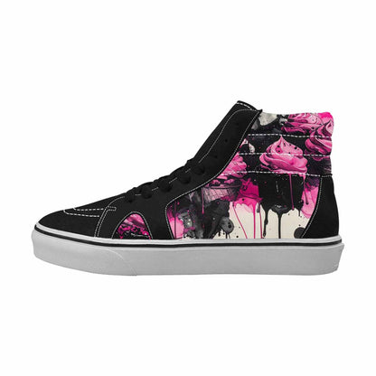 MEN'S Ice Cream Motif High Top Canvas Kaleidoscope Custom Sneakers
