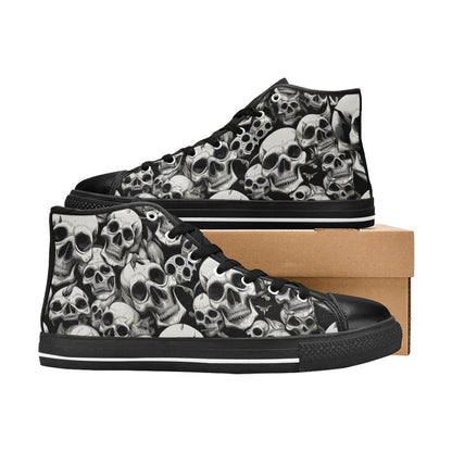 MEN'S Skulls Mania Men’S High Top Canvas Surreal Custom Sneakers