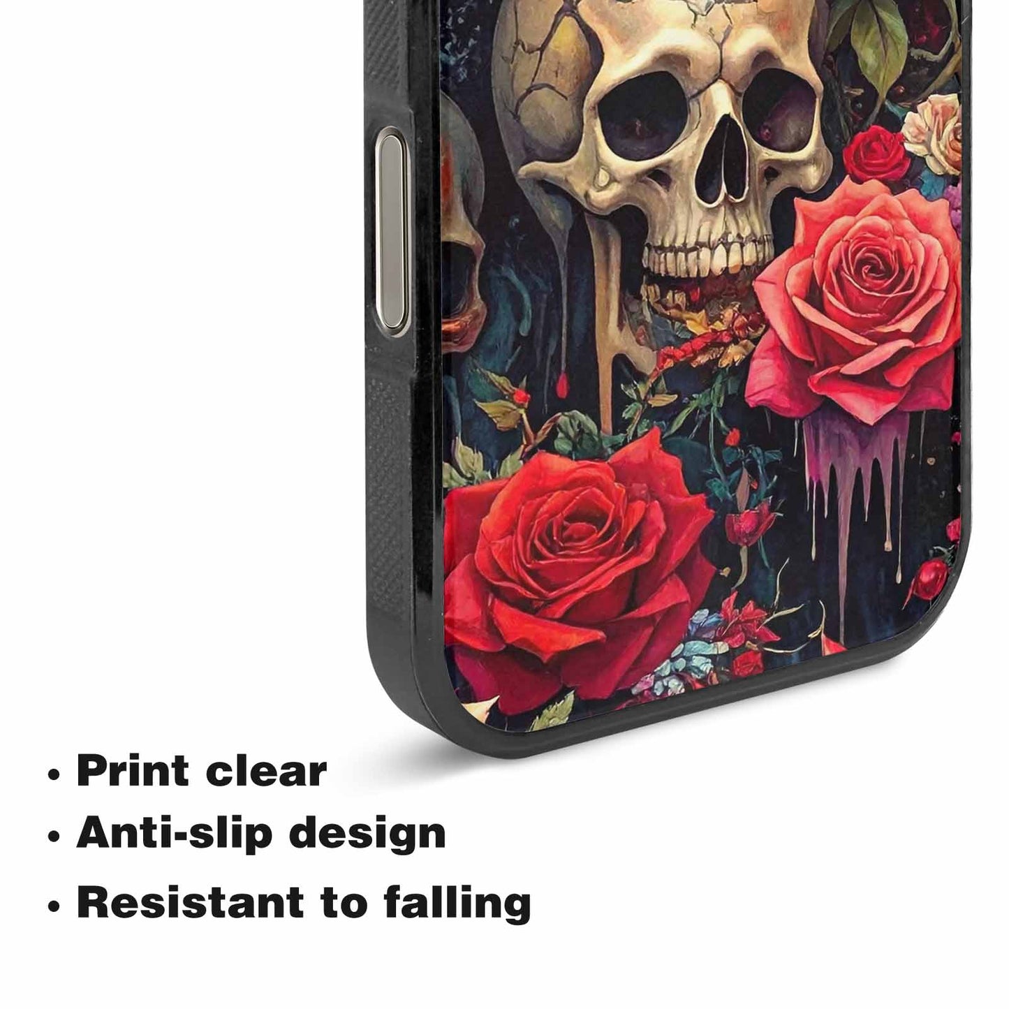 iPhone 16 Pro Case — Skulls And Rosesmelting Skulls A Agl, Custom Phone Case