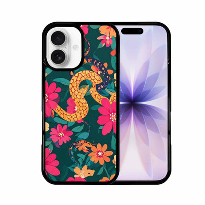 iPhone 17 Case — Floral Snake Print Floral, Custom Art Phone Cover