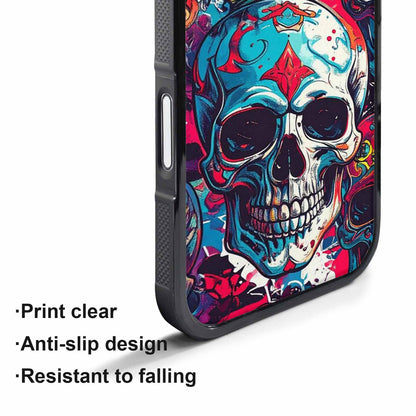 iPhone 17 Pro Case — Graffiti Skull Art Seamless Pattern Gothic, Custom Printed Phone Case