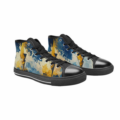WOMEN'S Lightning Bolt High Top Canvas Vivid Custom Shoes