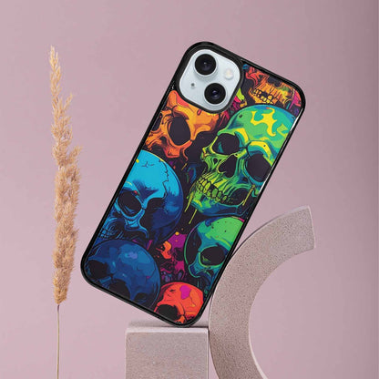 iPhone 15 Plus Case — 1000s Of Skulls Digital Camo Drip, Custom Made Phone Cover