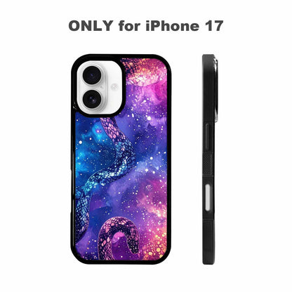 iPhone 17 Case — Galaxy Snake Print Galaxy Space, Unique Phone Case Design