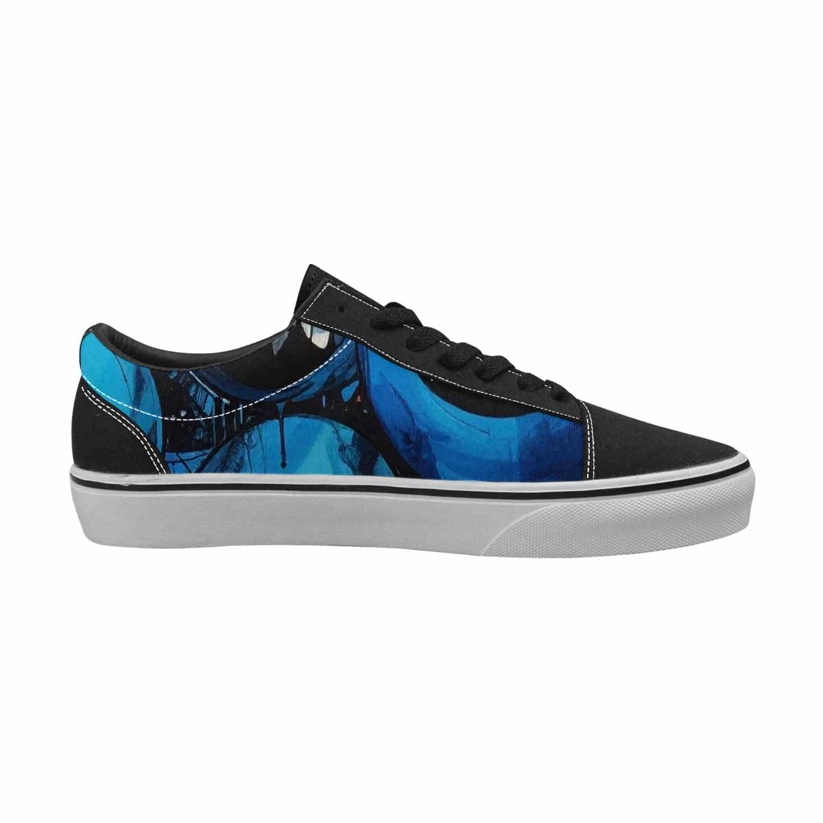 WOMEN'S Melting Moon Smiley Lace-Up Canvas Aesthetic Custom Shoes