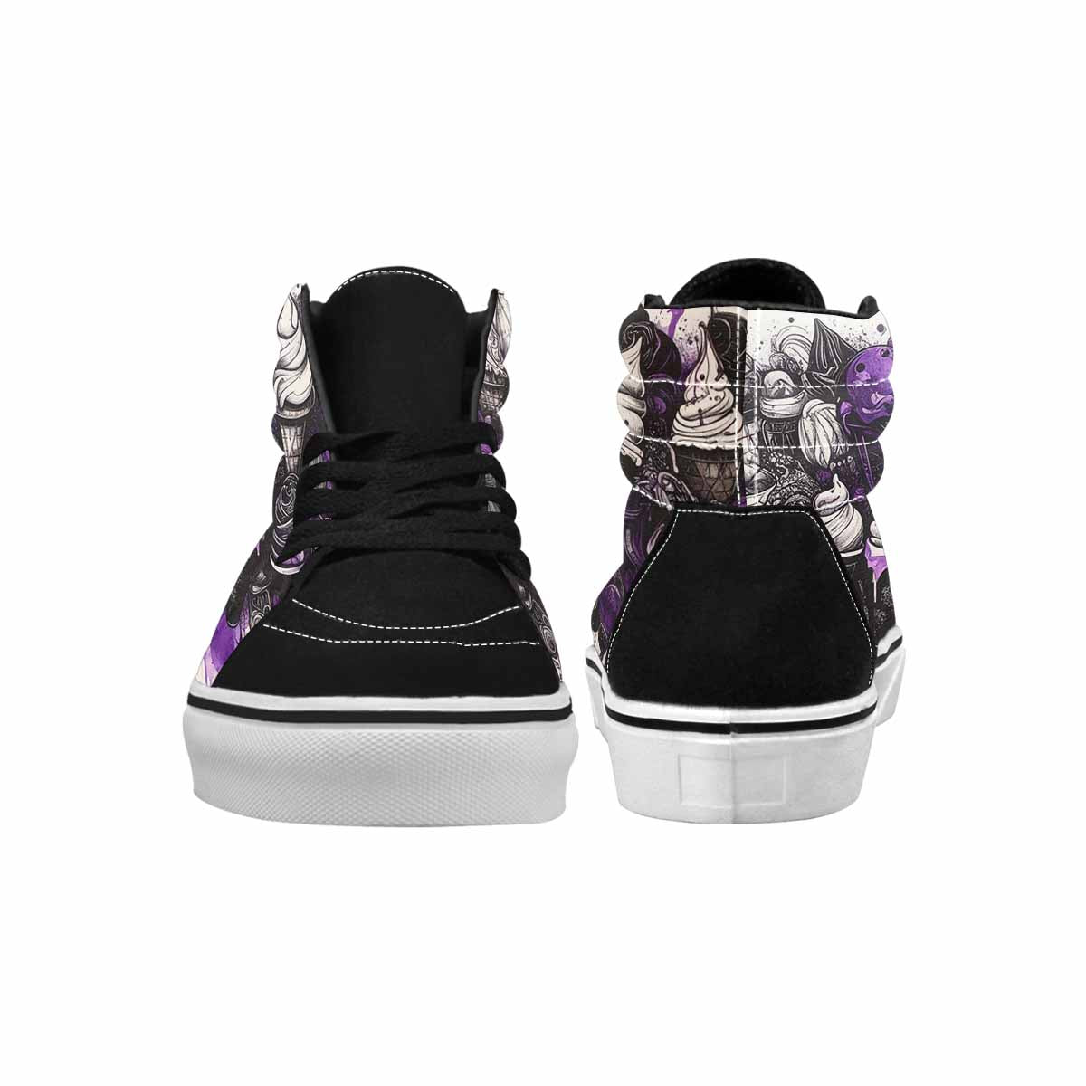 MEN'S Ice Cream Motif High Top Canvas Vivid Custom Sneakers