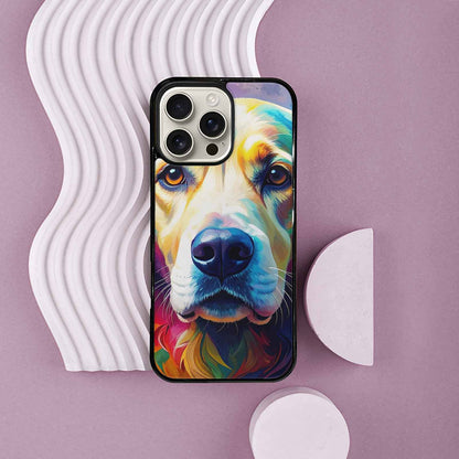 iPhone 16 Pro Max Case — Golden Retriever Watercolor Art Pattern, Custom Printed Phone Case