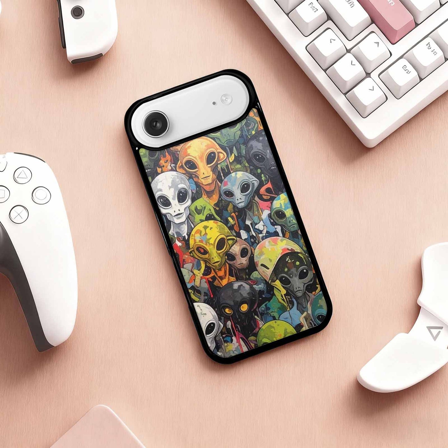 iPhone 17 Air Case — Aliens Camo Aliens Pattern Hundreds Alien, Custom Phone Case