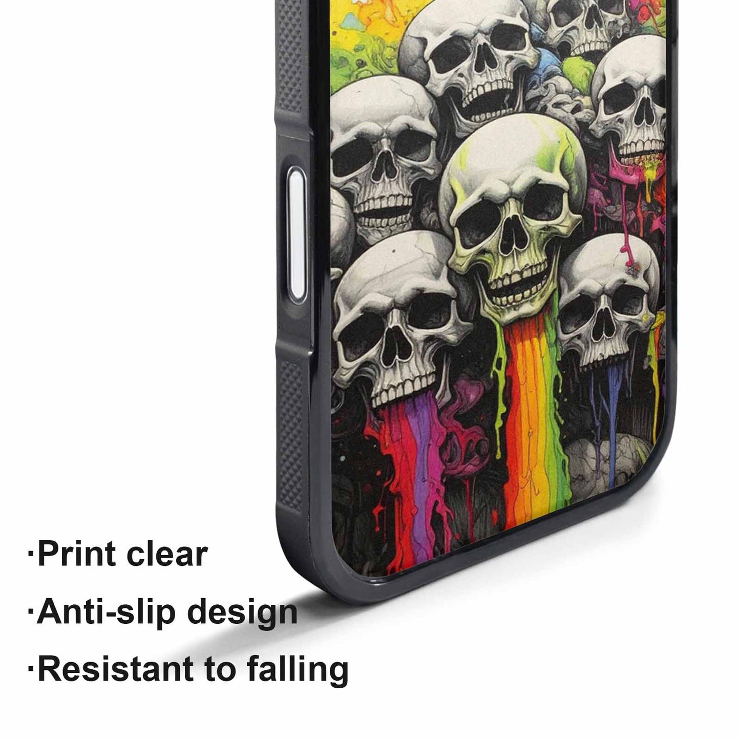 iPhone 17 Pro Max Case — Rainbow From Skull\'s Mouth Gothic Skulls, Customized Protective Case