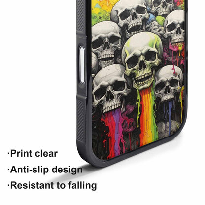 iPhone 17 Pro Max Case — Rainbow From Skull\'s Mouth Gothic Skulls, Customized Protective Case