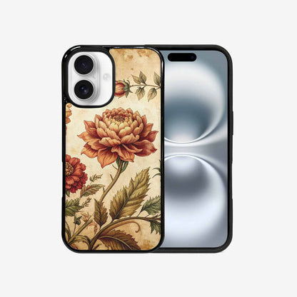 iPhone 16 Case — Vintage Botanical Art Pattern, Custom Print Case Cover