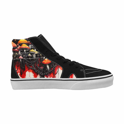 MEN'S Rainbow Drip Mushrooms High Top Canvas Dreamlike Custom Shoes