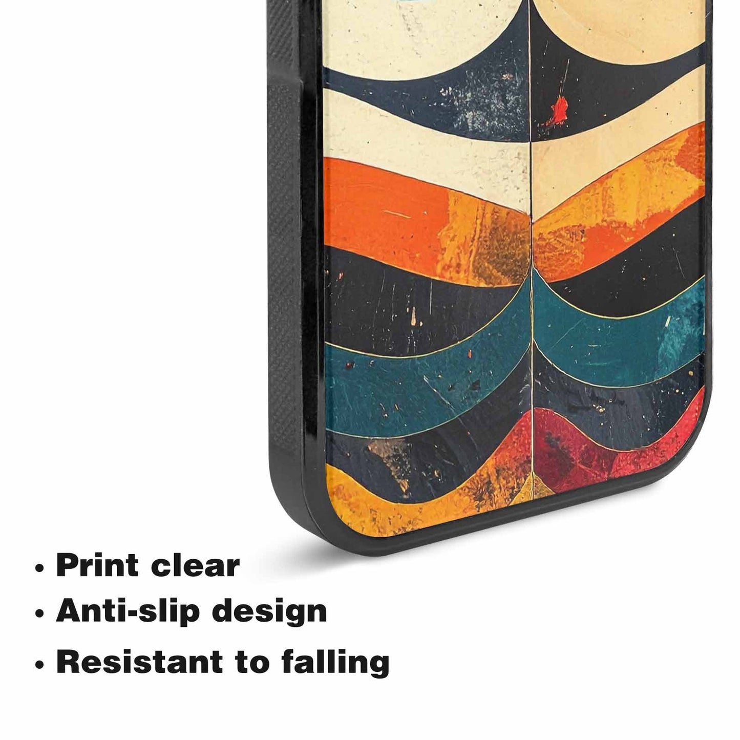 iPhone 15 Plus Case — Retro Wave Scallop Stripe Small Whj, Custom Designed Case Cover