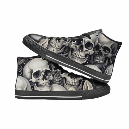 MEN'S Skulls - Classic High Top Canvas Vibrant Chaos Sneakers