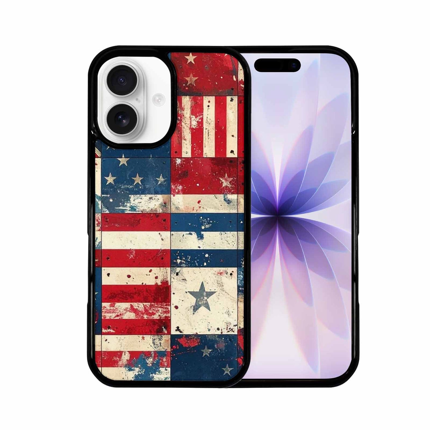 iPhone 17 Case — Small American Flag Stars Galaxy Space, Personalized Phone Case